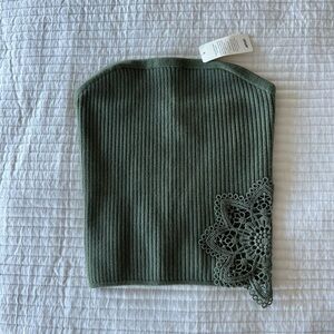 Aerie Sage Ribbed Knit Tube Top